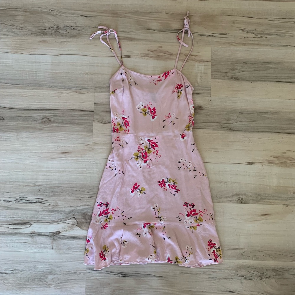 Express Pink Floral Print Dress - Size XXS